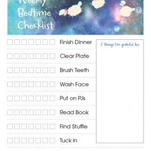 Encouraging Narratives Shop Freebies Weekly Bedtime Checklist